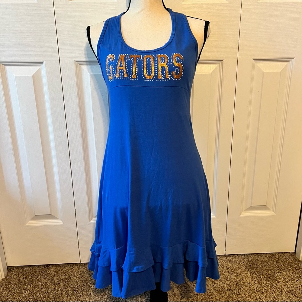 Chicka-d UF GATORS Athletic Dress Ruffles T-Strap Size Large